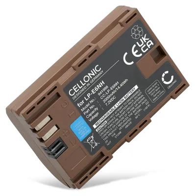 Image de CELLONIC 1x Batterie pour Appareil photo Compatible avec Canon EOS R7, EOS 70D, EOS 5D Mark IV, LP-E6 - (2000mAh, 7.4V)
