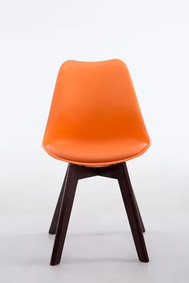 Produktbild von Besucherstuhl Borneo V2 Walnuss Kunstleder orange