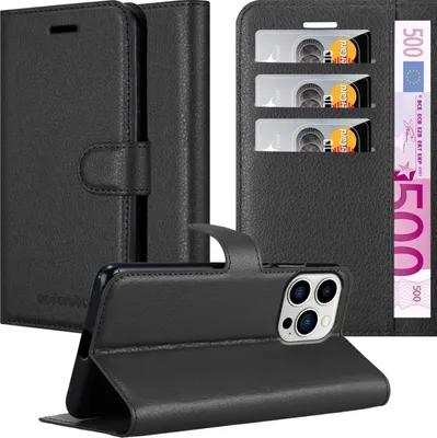 Obrázek produktu pro Cadorabo pouzdro pro Apple iPhone 14 PRO MAX Protective Case in Black Pouzdro na mobil s magnetickým zavíráním