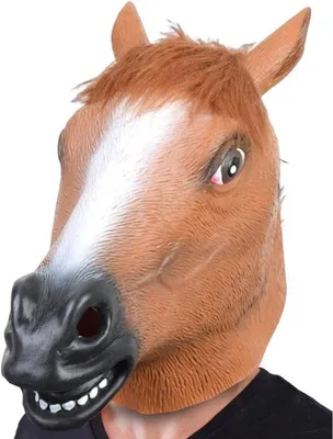 Obrázek produktu pro Realistická maska koně Latex pro Halloween, karneval a Cosplay - Zábavné zvířecí masky pro party & kostýmy