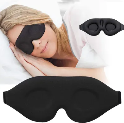 Produktbild von 3D Schlafmaske für Herren, Frauen,Weiche und Atmungsaktive Augenmaske Schlafmasken,100%
