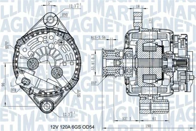 Produktbild von Drehstromgenerator MAGNETI MARELLI 063732045010
