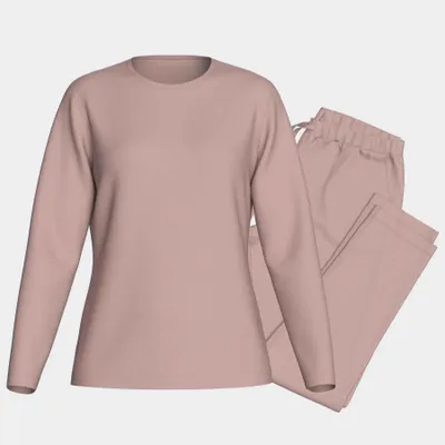 Produktbild von Für Kinder, Pyjama Lang Set - L - Altrosa | by Impetus