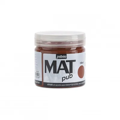 Immagine prodotto di Pittura acrilica Pebeo Mat Pub, 140 ml, terra di Siena bruciata