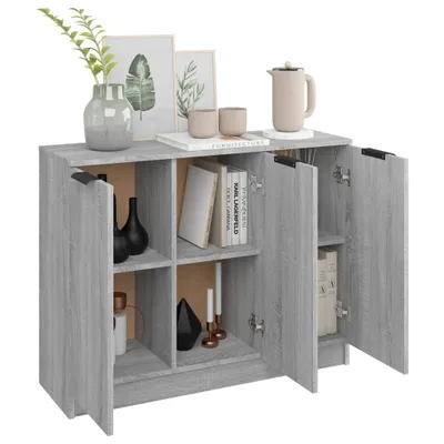 Obrázek produktu pro vidaXL Příborník Grey Sonoma 90,5x30x70 cm výrobek ze dřeva