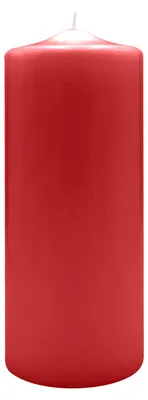 Produktbild von Spitzkopf Stumpen Kerzen Rot 25 x Ø 10 cm, 6 Stück