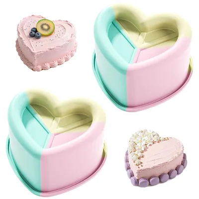 Produktbild von Silikon Backform Herz 2 Stück Rosa
