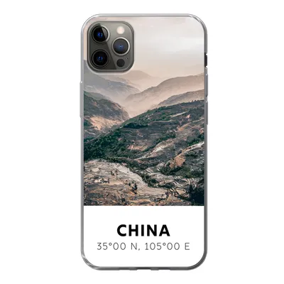 Produktbild von MuchoWow® Handyhülle Schutzhülle Hülle für iPhone 13 Pro Max China - Berge - Asien - Sommer Silikon Softcase Handy Hülle - Mobiltelefon