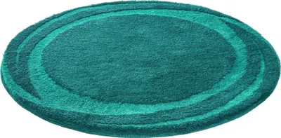 Produktbild von Kleine Wolke Badteppich MYSTIC Petrol 100 cm rund