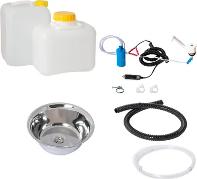 Obrázok produktu pre 12V mini kuchynská predajná stojanová súprava nerezový drez WOW Adria Knaus karavan