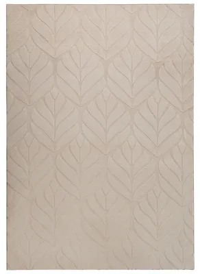 Obrázek produktu pro BELIANI Koberec z umělé kožešiny béžový umělá polyesterová kožešina 160 x 230 cm vysoký vlas listový vzor
