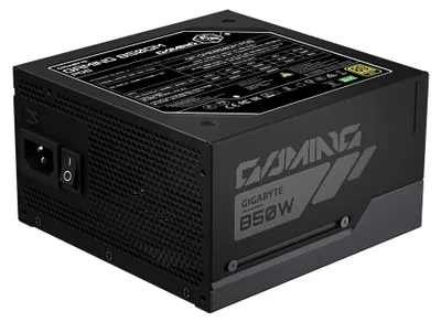 Obrázek produktu pro GIGABYTE GAMING 850GM PG5, 850 W, 100 - 240 V, 50/60 Hz, 10 A, Aktivní, 120 W