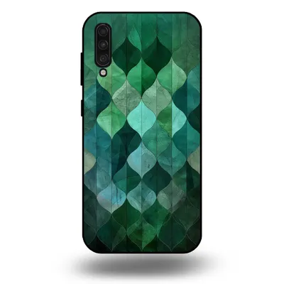 Produktbild von Smartphonica Handyhülle passend für Samsung Galaxy A30s mit grünem Blätterdruck - TPU Backcover Hülle grünes Blattdesign - Grün