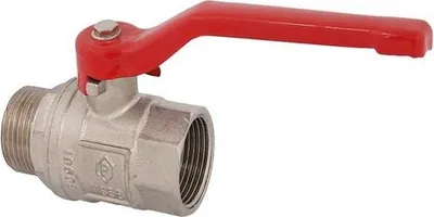 Image de Js Kugelhahn,Voller Durchg,Dn15 Agxig1/2",58Mm,Stahlgr.rot,Verni.