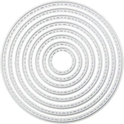 Produktbild von Rundes Papierstanzwerkzeug - Kartenmacher - Kartenherstellung - Kohlenstoffstahl - 9,5 x 9,5 cm - Silber