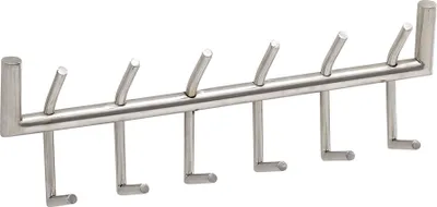Produktbild von Wandgarderobe Metall Silber 60x19x10 cm Design Flurgarderobe Stahl | Hakenleiste Wandpaneel | Garderobe Wand | Garderobenleiste Flur