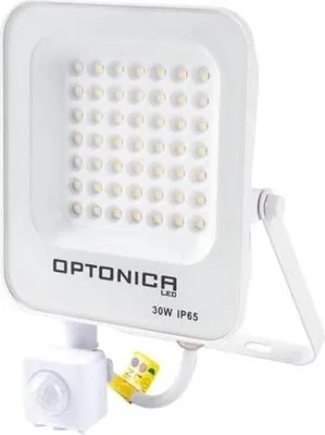 Image de Projecteur LED Extérieur 30W IP65 BLANC avec Détecteur de Mouvement Crépusculaire - Blanc Neutre 4000K - 5500K