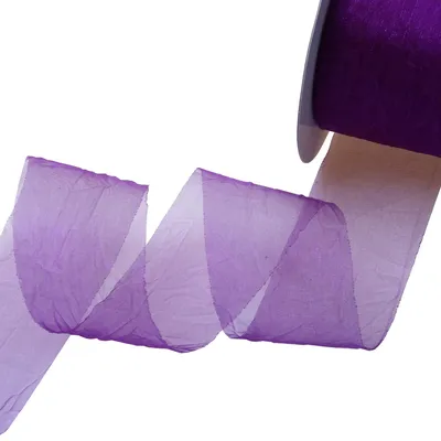 Crashorganza Band lila, 50 mm x 20 m, Stoffband