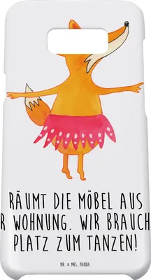 Produktbild von Mr. & Mrs. Panda Samsung Galaxy S8 plus Handyhülle  Fuchs Ballerina - Weiß - Geschenk, Party, Cover, Füchse, Hülle, Handy Case, Ballett, Handycover, Feier
