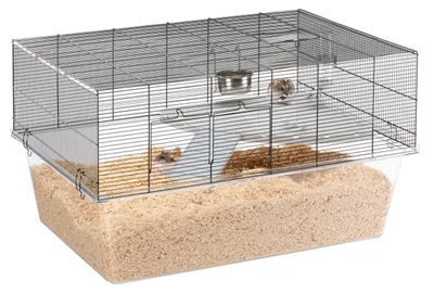 Productafbeelding van Ferplast Hamsterkooi, Muiskooi en Gerbilkooi Glassy 80, accessoire voor een kooi met twee verdiepingen