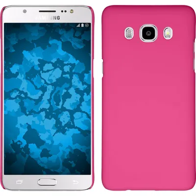 Produktbild von PhoneNatic Case kompatibel mit Samsung Galaxy J5 (2016) J510 - Hülle pink gummiert Hard-case + 2 Schutzfolien