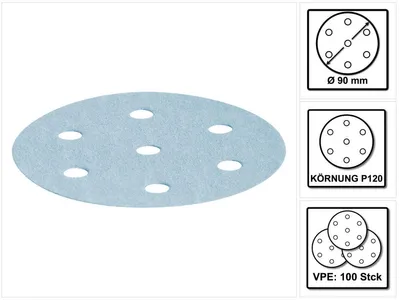 Productafbeelding van Festool STF D90/6 Slijpschijven granaat P120 GR / 100 stuks ( 497367 )