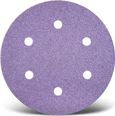 Produktbild von MENZER Purple HD Klett-Schleifscheiben, 225 mm, 6-Loch, f. Trockenbauschleifer, Keramik-Mix (25 Stk.) K60