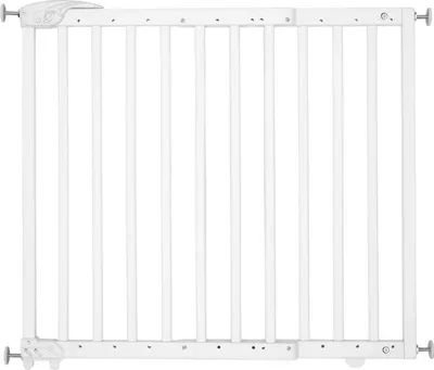 Image de Badabulle Barrière de sécurité Deco Pop - blanche, fixation par vis ou pression (63,5-106 cm) - B025225