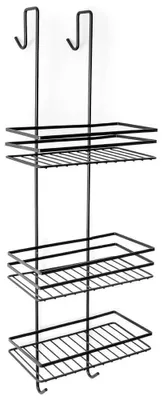 Zdjęcie produktu dla Półka pod prysznic - wisząca - metalowa - czarna