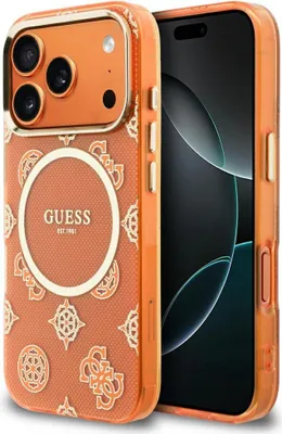 Image de Étui Guess Iml Peony Dot Magsafe pour iPhone 17 Pro Orange