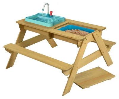 Produktbild von TP Toys Murmeltier Holz Kindersitzgruppe mit Matschtisch Outdoor