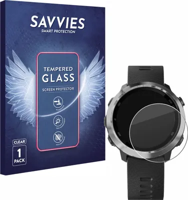 Produktbild von Savvies Schutzglas für Garmin Forerunner 645 / 645 Music Displayschutz 9H Glas klar transparent
