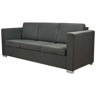 Produktbild von vidaXL 3-Sitzer Sofa Stoff Dunkelgrau