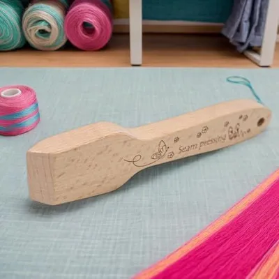 Produktbild von Holznahtpresse, professionelles Fingerbügeleisen, vielseitiges Quiltwerkzeug, Nähzubehör mit ergonomischem Design, Werkzeuge für Quilter und Bastler