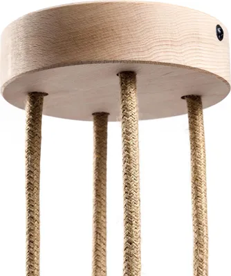 Image de Kit Creative-Cables pour rosace cylindrique en bois à 4 trous - Neutre