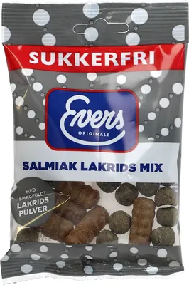 Produktbild von Evers Salmiak Lakrids Mix zuckerfrei 70g