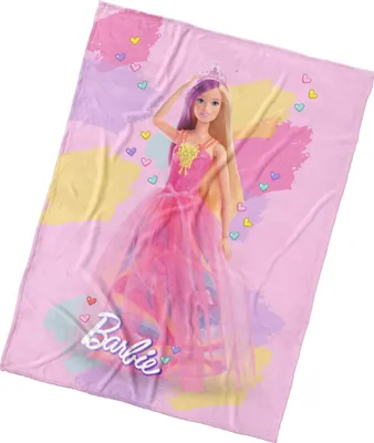 Produktbild von Kuscheldecke Barbie Rainbow World 130x170 cm