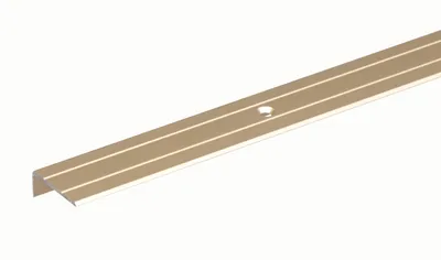 Produktbild von Alberts Treppenkanten-Schutzprofil | gebohrt | Aluminium, sandfarbig eloxiert | 1000 x 24,5 x 20 mm