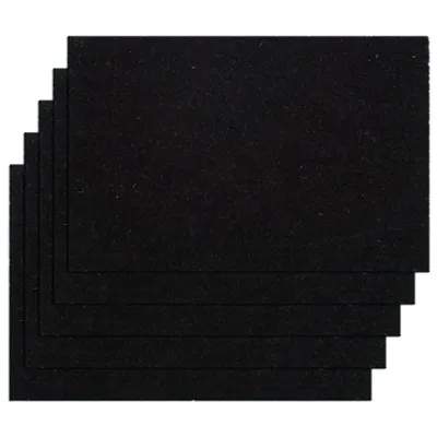 Produktbild von Kokosmatte 5er Set Türvorleger Schmutzfangmatte Fußmatte Fußabtreter einfarbig für Haustür 3 Farben 80 x 100 cm schwarz