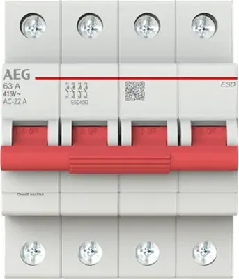Produktbild von AEG Lasttrennschalter 4P 63A ESD40632CDD274188R0063