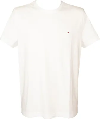 Produktbild von TOMMY HILFIGER Herren T-Shirt mit halbärmeligem Rundhalsausschnitt und gesticktem Logo aus reiner Baumwolle Artikel MW0MW312709, S, Cotone 100%