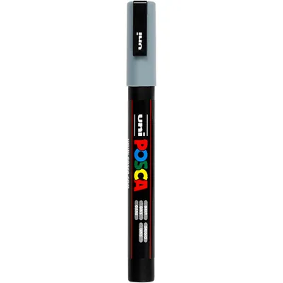Produktbild von Uni-Ball uni POSCA PC-3M, Grau, Schwarz, Grau, Kunststoff, Polypropylene, Bullet