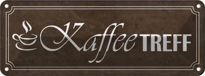 Produktbild von vianmo Blechschild 10x27 cm Kaffee Treff Essen Trinken