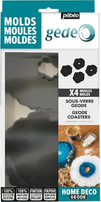 Produktbild von 4 Silikon-Untersetzerformen - Geode
