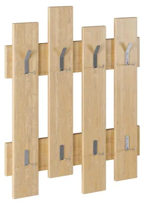 Image de Portemanteau mural en bois « Wave » - 64 x 4 x 79 cm - Beige