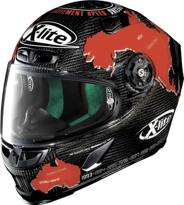 Immagine prodotto di X-Lite X-803 Ultra Carbon Checa Integral Helm, schwarz/rot, L (60)