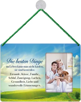 Produktbild von Fotorahmen aus Blech: Die besten Dinge, 25x18cm, Bilderrahmen Fotos Bilder