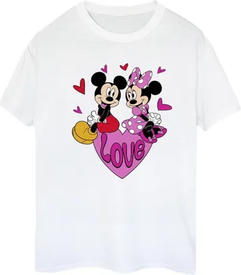 Produktbild von Disney - "Love Heart" T-Shirt für Damen BI54045 (L) (Weiß)
