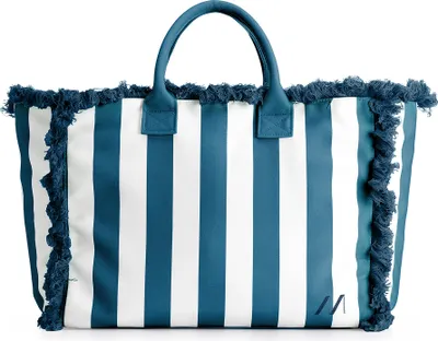 Zdjęcie produktu dla Muitomas BEACHBAGBL, Kobieta, Torba plażowa, Wzór w paski, Niebieski, Wzór, Niebieski
