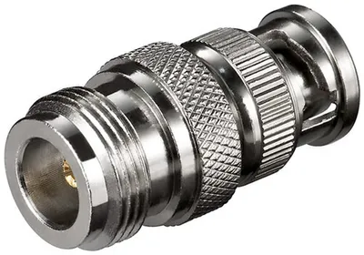 Image de Connecteur femelle Wentronic N > Connecteur mâle BNC - avec broche plaquée or